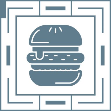 Moda tarzında izole edilmiş hamburger simgesi