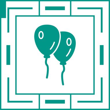 Balonlar. Web simgesi basit illüstrasyon