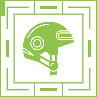 Kask simgesi vektör illüstrasyonu