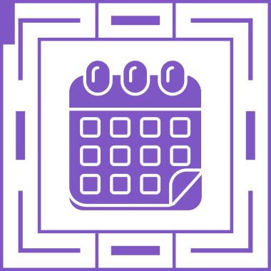 Takvim. Web simgesi basit illüstrasyon