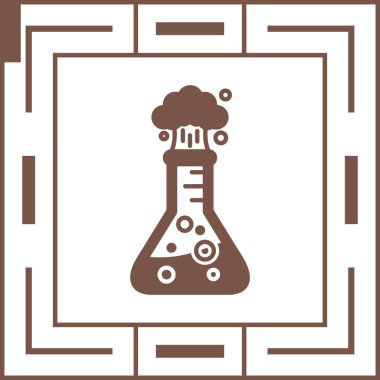 laboratuvar simgesi, vektör illüstrasyonu