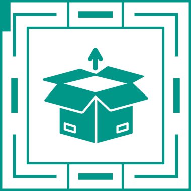 dağıtım simgesi. düz çizim tasarımı.