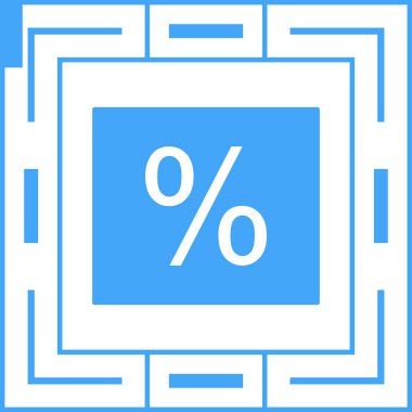 İndirimin modern ve renkli bir simgesinin vektör çizimi