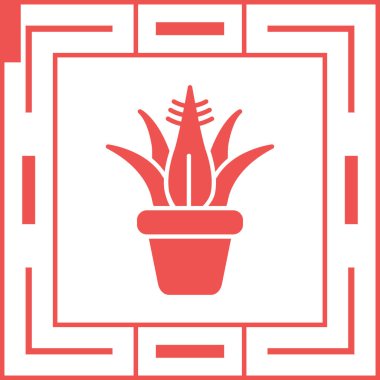 Kaktüs simgesi vektör illüstrasyonu