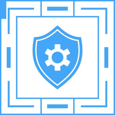 Web simgesi, vektör çizim kalkan