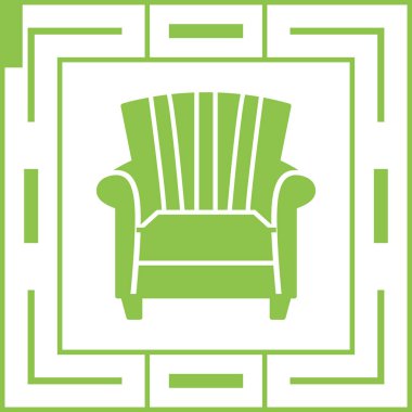 Bir sandalyenin vektör illüstrasyonu