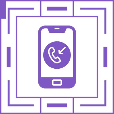 Akıllı telefon simgesinin vektör illüstrasyonu