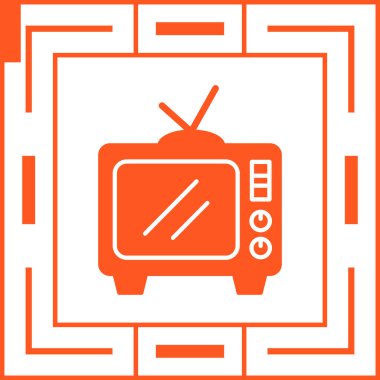 televizyon simgesi vektör illüstrasyonu