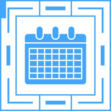 Takvim simgesi. Web basit illüstrasyonu