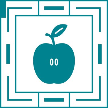 elma ikonu vektör illüstrasyonu