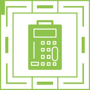 Hesap makinesi. Web simgesi basit illüstrasyon