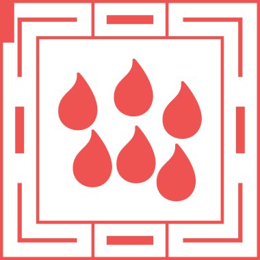 Kan simgesinin vektör illüstrasyonu