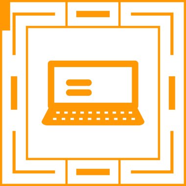 Bilgisayar. Web simgesi basit illüstrasyon