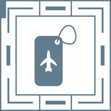 Uçuş bileti ikonu. vektör illüstrasyonu