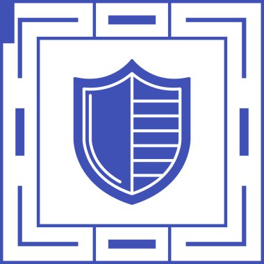 Kalkan simgesinin vektör illüstrasyonu