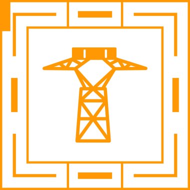 Bir vinç simgesinin vektör illüstrasyonu