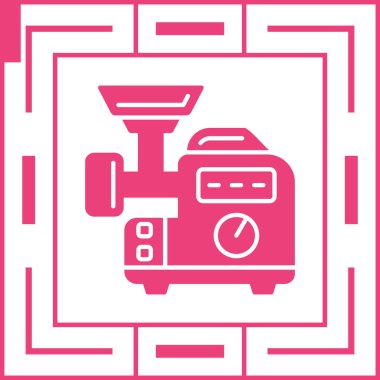 Et Öğütücü ağ ikonu vektör illüstrasyonu