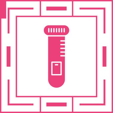 test tübü web simgesi vektör çizimi