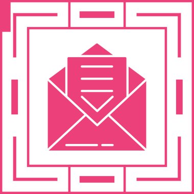 zarf e- posta simgesi, vektör illüstrasyonu