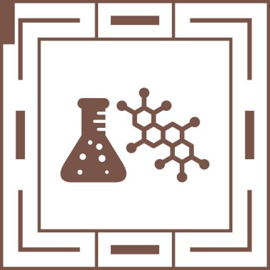 Kimyasal test tüpleri vektör logosu tasarımı çizimi