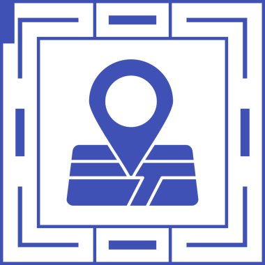 Harita işaretleyici. Web simgesi basit tasarım