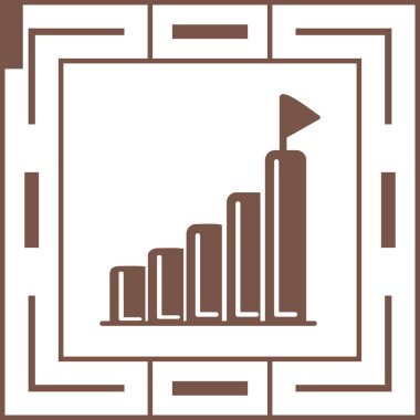 Bar çizelgesi simgesi. vektör illüstrasyonu