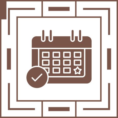 Takvim tarihi simgesi. biçim düz yuvarlak sembol, renk izole, yuvarlak açılar, beyaz arkaplan