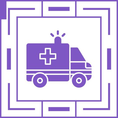 Moda tarzında izole edilmiş ambülans simgesi