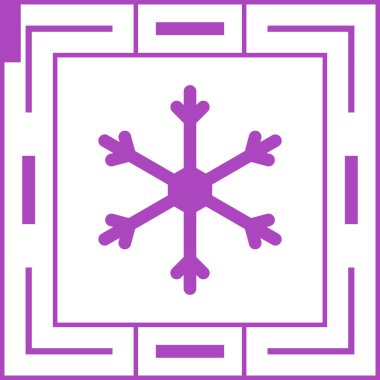 Kar tanesi. Web simgesi basit illüstrasyon