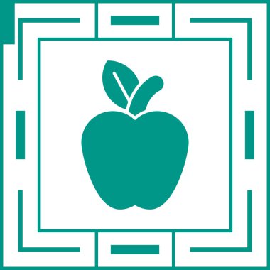 Beyaz arka plan üzerinde izole elma simgesi