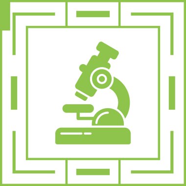 Mikroskop simgesi vektör çizimi