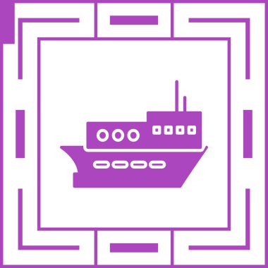 Gemi simgesi vektör illüstrasyonu