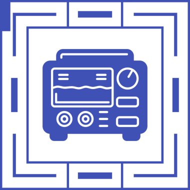 Bir radyo simgesinin vektör illüstrasyonu