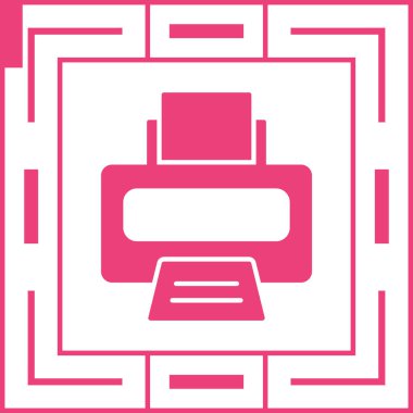 yazıcı vektör simgesi basit illüstrasyon