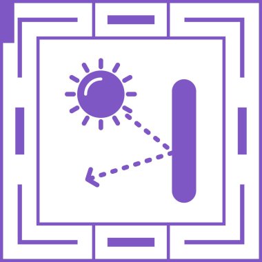 Bir güneş enerjisi simgesinin vektör illüstrasyonu