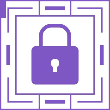 Kilit. Web simgesi basit tasarım