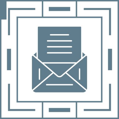 Zarf. Web simgesi basit illüstrasyon