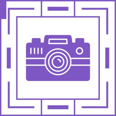 fotoğraf makinesi ikon vektör illüstrasyonu