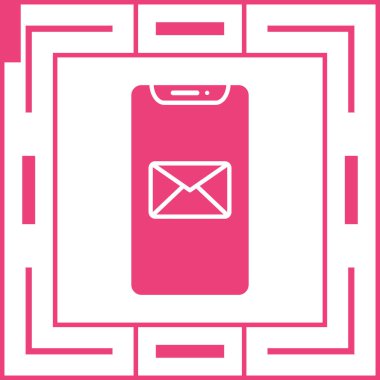 ileti ikonu vektör illüstrasyonu