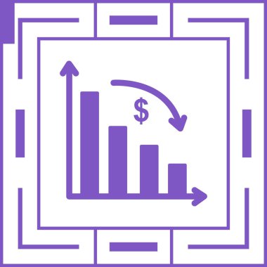 İş grafiği simgesinin vektör illüstrasyonu