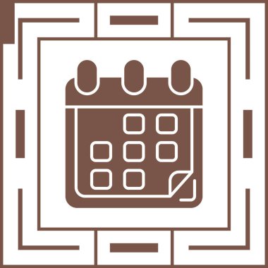 Takvim. Web simgesi basit illüstrasyon