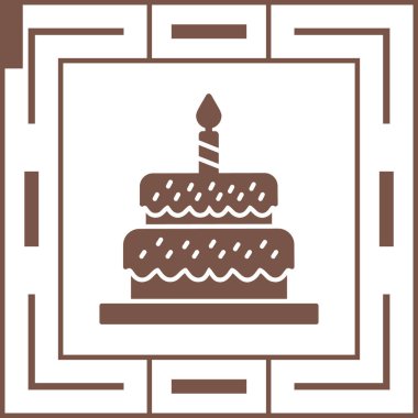 birthday cake with candles, vector illustration