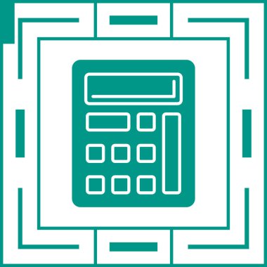 Hesap makinesi. Web simgesi basit illüstrasyon