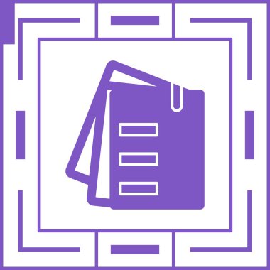 belge simgesi, vektör illüstrasyonu 