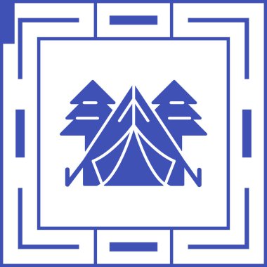 Orman. Web simgesi basit illüstrasyon