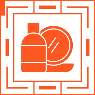 Sprey şişe simgesi modaya uygun izole edilmiş arkaplan