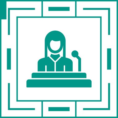 konferans ikonu vektör illüstrasyonu