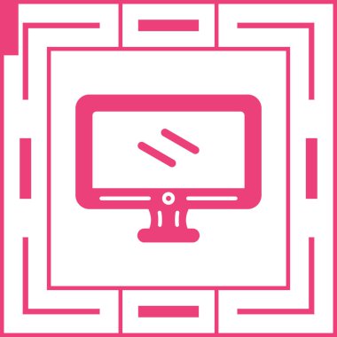 Moda biçimi arka planında bilgisayar ekranı simgesi