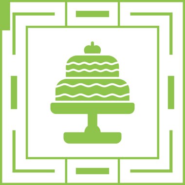 kek web simgesi, basit vektör illüstrasyonu