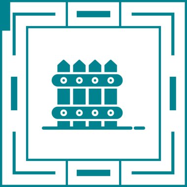 çit simgesi web basit illüstrasyon